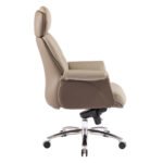 ΚΑΡΕΚΛΑ ΓΡΑΦΕΙΟΥ TOMLIN HM18358.02 ΜΠΕΖ-ΚΑΦΕ PU ΔΕΡΜΑ--ΒΑΣΗ ΧΡΩΜΙΟΥ 72x74x128Υεκ - Image 4