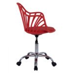 ΚΑΡΕΚΛΑ ΓΡΑΦΕΙΟΥ BECKY HM8457.04 ΣΕ ΚΟΚΚΙΝΟ ΧΡΩΜΑ 57Χ57Χ96 ΕΚ - Image 4