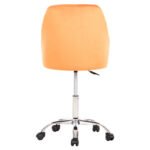 ΚΑΡΕΚΛΑ ΓΡΑΦΕΙΟΥ HOLLIS HM9008.04 ΠΟΡΤΟΚΑΛΙ ΒΕΛΟΥΔΟ-ΜΕΤΑΛ.ΠΟΔΙ 58x58x85Υεκ. - Image 6