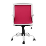 ΚΑΡΕΚΛΑ ΓΡΑΦΕΙΟΥ MALFOI HM1053.05 ΡΟΖ MESH & ΠΟΔΙ ΜΕΤΑΛΛΙΚΟ 58x59x103 εκ. - Image 6