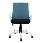 ΚΑΡΕΚΛΑ ΓΡΑΦΕΙΟΥ MALFOI HM1053.06 ΜΠΛΕ MESH & ΠΟΔΙ ΜΕΤΑΛΛΙΚΟ 58x59x103 εκ. - Image 3
