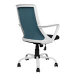 ΚΑΡΕΚΛΑ ΓΡΑΦΕΙΟΥ MALFOI HM1053.06 ΜΠΛΕ MESH & ΠΟΔΙ ΜΕΤΑΛΛΙΚΟ 58x59x103 εκ. - Image 5