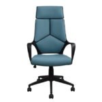 ΚΑΡΕΚΛΑ ΓΡΑΦΕΙΟΥ ANIVIA HM1054.06 ΓΚΡΙ ΣΙΕΛ & ΠΟΔΙ ΜΑΥΡΟ 64x61x126 εκ. - Image 3