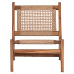 ΚΑΡΕΚΛΑ LOUNGE LUKILLA HM9913 ΞΥΛΟ TEAK ΣΕ ΦΥΣΙΚΟ--ΣΥΝΘ.ΣΧΟΙΝΙ ΜΠΕΖ 55,5x74x65Υεκ. - Image 3