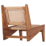 ΚΑΡΕΚΛΑ LOUNGE LUKILLA HM9913 ΞΥΛΟ TEAK ΣΕ ΦΥΣΙΚΟ--ΣΥΝΘ.ΣΧΟΙΝΙ ΜΠΕΖ 55,5x74x65Υεκ. - Image 5