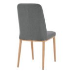 ΚΑΡΕΚΛΑ EILISH ΜΕ ΓΚΡΙ ΥΦΑΣΜΑ & ΜΕΤΑΛΛΙΚΟ ΣΚΕΛΕΤΟ HM8727.01 43X55X92 - Image 5