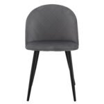 ΚΑΡΕΚΛΑ ODED ΜΕ ΜΕΤΑΛΛΙΚΑ ΜΑΥΡΑ ΠΟΔΙΑ & ΒΕΛΟΥΔΟ ΓΚΡΙ HM8731.11 49x57x79Υ εκ. - Image 3