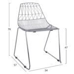 ΚΑΡΕΚΛΑ ΜΕΤΑΛΛΙΚΗ ΑΣΗΜΙ ICARUS HM8010.10 54x57x79cm - Image 2