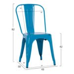 ΚΑΡΕΚΛΑ ΜΕΤΑΛΛΙΚΗ MELITA-PRO HM8641.48 ΜΠΛΕ 44x47x84.5Υεκ. - Image 2