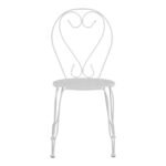 ΚΑΡΕΚΛΑ ΜΕΤΑΛΛΙΚΗ AMORE ΛΕΥΚΗ 42x48x90 εκ. HM5007.12 - Image 3