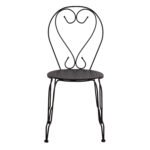 ΚΑΡΕΚΛΑ ΜΕΤΑΛΛΙΚΗ AMORE ΜΑΥΡΗ 42x48x90 εκ. HM5007.11 - Image 3