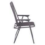 ΚΑΡΕΚΛΑ ΠΑΡΑΛΙΑΣ DEVAL ΜΕ ΨΗΛΗ ΠΛΑΤΗ ΠΤΥΣΣΟΜΕΝΗ ΓΚΡΙ HM5148.01 ΜΕΤΑΛΛΙΚΗ - Image 4