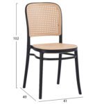 ΚΑΡΕΚΛΑ ΠΟΛΥΠΡΟΠΥΛΕΝΙΟΥ FLOW HM5937.02 ΜΑΥΡΗ ΜΕ ΜΠΕΖ ΚΑΘΙΣΜΑ ΚΑΙ ΠΛΑΤΗ 41x53x85,5Υεκ. - Image 2