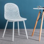 ΚΑΡΕΚΛΑ ΠΟΛΥΠΡΟΠΥΛΕΝΙΟΥ MILANA HM8512.01 ΛΕΥΚΟ ΜΕ ΜΕΤΑΛΛΙΚΑ ΠΟΔΙΑ 45X51X84Υ εκ. - Image 2