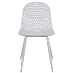 ΚΑΡΕΚΛΑ ΠΟΛΥΠΡΟΠΥΛΕΝΙΟΥ MILANA HM8512.01 ΛΕΥΚΟ ΜΕ ΜΕΤΑΛΛΙΚΑ ΠΟΔΙΑ 45X51X84Υ εκ. - Image 4