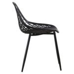 ΚΑΡΕΚΛΑ ΠΟΛΥΠΡΟΠΥΛΕΝΙΟΥ LIO ΜΕ ΜΕΤΑΛΛΙΚΑ ΠΟΔΙΑ ΜΑΥΡΗ HM9524.02 52x53x82Υ εκ. - Image 4