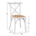 ΚΑΡΕΚΛΑ OWEN ΣΤΟΙΒΑΖΟΜΕΝΗ ΞΥΛΙΝΗ ΑΠΟ ΟΞΙΑ ΛΕΥΚΟ ΧΡΩΜΑ ΜΕ ΧΙΑΣΤΙ ΠΛΑΤΗ HM8575.14 48x53x90 cm - Image 2