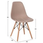 ΚΑΡΕΚΛΑ ΤΡΑΠΕΖΑΡΙΑΣ 2ΤΜΧ TWIST HM8460.55 ΚΑΠΟΥΤΣΙΝΟ PP--ΞΥΛΟ ΟΞΙΑΣ 46x50x82Υεκ. - Image 2