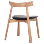 KΑΡΕΚΛΑ ΤΡΑΠΕΖΑΡΙΑΣ SEKAN HM18245.04 RUBBERWOOD-ΜΑΥΡΟ PU 60x54x72Υεκ - Image 5