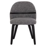 ΚΑΡΕΚΛΑ ΤΡΑΠΕΖΑΡΙΑΣ DEKKER HM18249.02 PLYWOOD ΜΑΥΡΟ--ΥΦΑΣΜΑ ΓΚΡΙ 50x60x80Υεκ. - Image 3