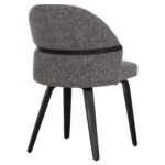 ΚΑΡΕΚΛΑ ΤΡΑΠΕΖΑΡΙΑΣ DEKKER HM18249.02 PLYWOOD ΜΑΥΡΟ--ΥΦΑΣΜΑ ΓΚΡΙ 50x60x80Υεκ. - Image 5