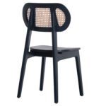 ΚΑΡΕΚΛΑ ΤΡΑΠΕΖΑΡΙΑΣ SEBBO HM6388.02 ΞΥΛΟ TEAK ΜΑΥΡΟ & ΣΥΝΘ.RATTAN 50x49x86,5Υεκ. - Image 5