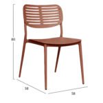 ΚΑΡΕΚΛΑ ΤΡΑΠΕΖΑΡΙΑΣ HILLIARD HM6645.08 ΑΛΟΥΜΙΝΙΟ ΣΕ TERRACOTTA 46x54x78Υεκ - Image 2