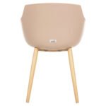 ΚΑΡΕΚΛΑ ΤΡΑΠΕΖΑΡΙΑΣ LUCIE HM8242.11 CAPUCCINO PP-ΜΕΤΑΛ. ΠΟΔΙΑ ΟΨΗ ΞΥΛΟΥ 56x55,5x80Υεκ - Image 6