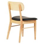 KΑΡΕΚΛΑ ΤΡΑΠΕΖΑΡΙΑΣ SEKOR HM9945.01 RUBBERWOOD-ΜΑΥΡΟ PU 50x50x80Υεκ. - Image 4