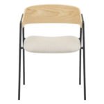 ΚΑΡΕΚΛΑ ΤΡΑΠΕΖΑΡΙΑΣ KORIN HM9975.01 ΜΕΤΑΛΛΟ-ΥΦΑΣΜΑ ΜΠΕΖ-ΞΥΛΟ 54x51x72,5Υεκ - Image 3