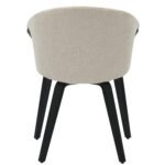 ΚΑΡΕΚΛΑ ΤΡΑΠΕΖΑΡΙΑΣ JESPER HM9977.02 ΣΚΕΛΕΤΟΣ Κ.Π. ΜΑΥΡΟ-ΕΚΡΟΥ ΥΦΑΣΜΑ 61x54x74Υεκ - Image 6