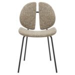 ΚΑΡΕΚΛΑ ΤΡΑΠΕΖΑΡΙΑΣ LUNGS HM9982.01 ΜΑΥΡΟ ΜΕΤΑΛΛΟ-ΜΠΕΖ ΥΦΑΣΜΑ 49x53,5x80Υεκ. - Image 3