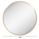 ΚΑΘΡΕΠΤΗΣ ΤΟΙΧΟΥ ΣΕΙΡΑ ARCHER HM4498.30 ΠΛΑΙΣΙΟ ΣΤΡΟΓΓΥΛΟ ΑΛΟΥΜΙΝΙΟΥ ΧΡΥΣΟ Φ80εκ - Image 2