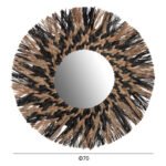 ΚΑΘΡΕΠΤΗΣ ΤΟΙΧΟΥ HM7833 ΜΕ ΠΛΕΚΤΟ ΠΛΑΙΣΙΟ MENDONG GRASS Φ70εκ ΣΕ ΜΑΥΡΟ & ΦΥΣΙΚΟ - Image 2