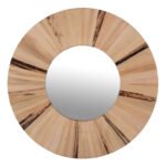 ΚΑΘΡΕΠΤΗΣ ΤΟΙΧΟΥ ΣΤΡΟΓΓΥΛΟΣ HM7838 ΠΛΑΙΣΙΟ ΙΝΕΣ ΦΟΙΝΙΚΑ ΦΥΣΙΚΟ ΧΡΩΜΑ Φ80x4εκ. - Image 3