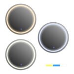 ΚΑΘΡΕΠΤΗΣ ΤΟΙΧΟΥ ΣΤΡΟΓΓΥΛΟΣ HM9580.40 ΑΛΟΥΜΙΝΙΟ ΣΕ ΓΚΡΙ-ΦΩΤΙΣΜΟΣ LED Φ60x3εκ. - Image 3