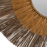 ΚΑΘΡΕΠΤΗΣ ΤΟΙΧΟΥ ΣΤΡΟΓΓΥΛΟΣ ΠΛΑΙΣΙΟ MENDONG GRASS ΣΕ ΧΡΩΜΑ ΦΥΣΙΚΟ ΧΡΥΣΟ Φ70εκ.HM7800 - Image 5