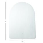 ΚΑΘΡΕΠΤΗΣ TOIXOY ΣΕΙΡΑ TORCH HM4497 ΧΩΡΙΣ ΠΛΑΙΣΙΟ-LED ΟΠΙΣΘΙΟΣ ΦΩΤΙΣΜΟΣ 59x79Υεκ. - Image 2