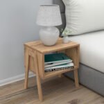 ΚΟΜΟΔΙΝΟ JAKE HM18182.04 ΜΕΛΑΜΙΝΗ ΣΕ ΦΥΣΙΚΟ ΞΥΛΟΥ 48x35x49Υεκ. - Image 2