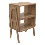 ΚΟΜΟΔΙΝΟ JAKE HM18182.04 ΜΕΛΑΜΙΝΗ ΣΕ ΦΥΣΙΚΟ ΞΥΛΟΥ 48x35x49Υεκ. - Image 4