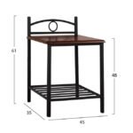 ΚΟΜΟΔΙΝΟ REVEN HM387 ΑΠΟ ΜΕΤΑΛΛΟ ΚΑΙ ΞΥΛΟ RUBBERWOOD 45x35x48-61Y εκ. - Image 2