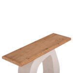 ΚΟΝΣΟΛΑ ΣΕΙΡΑ SANTORINI HM18043 ΤΟΠ ΞΥΛΟ ΕΛΑΤΟΥ-ΒΑΣΗ ΥΠΟΛΕΥΚΟ MDF 120x38x83Υεκ. - Image 4