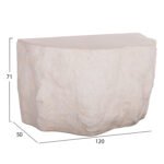 ΚΟΝΣΟΛΑ ΒΡΑΧΟΣ INTERON HM18152.02 FIBER CEMENT ΣΕ ΛΕΥΚΟ--120x50x71Υεκ. - Image 2