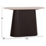 ΚΟΝΣΟΛΑ CATER HM18323 ΚΕΡΑΜΙΚΟ TOP ΟΨΗ ΤΡΑΒΕΡΤΙΝΑΣ-MDF ΒΑΣΗ 120x40x78Υεκ. - Image 2