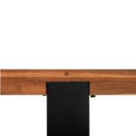ΚΟΝΣΟΛΑ SHIRE HM9800 ΑΝΑΚΥΚΛΩΜΕΝΟ ΞΥΛΟ TEAK-ΜΑΥΡΕΣ ΜΕΤΑΛΛΙΚΕΣ ΒΑΣΕΙΣ 240x50x90Yεκ - Image 6