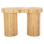 ΚΟΝΣΟΛΑ ΟΒΑΛ GATSBY HM9871 ΦΥΣΙΚΟ RATTAN ΣΕ ΦΥΣΙΚΟ ΧΡΩΜΑ 110x45x74,5Υεκ. - Image 3