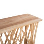 ΚΟΝΣΟΛΑ KRANT ΣΕ ΡΟΥΣΤΙΚ ΣΤΥΛ ΚΛΑΔΙΑ ΤEAK & 3εκ. ΕΠΙΦΑΝΕΙΑ 121X36X75Yεκ.HM9805 - Image 4