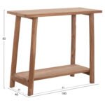 ΚΟΝΣΟΛΑ TALIBER HM18257 ΞΥΛΟ TEAK ΣΕ ΦΥΣΙΚΟ ΧΡΩΜΑ 100x40x85Υεκ. - Image 2