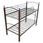 ΚΟΥΚΕΤΑ ΚΡΕΒΑΤΙ STOREY HM687 ΜΑΥΡΟ ΜΕΤΑΛΛΟ-ΚΑΡΥΔΙ RUBBERWOOD-ΓΙΑ ΣΤΡΩΜΑ 190x90εκ - Image 5