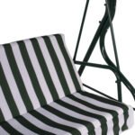 ΚΟΥΝΙΑ 3ΘΕΣΙΑ WAIOLA HM5542 ΠΡΑΣΙΝΟ ΛΕΥΚΟ ΡΙΓΕ NAPOLI 167x110x175  cm - Image 4